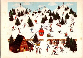 Vtg Postcard Louise Riney USA/E.U.A, Ski Lift, to Benifit UNICEF,Postmarked 1982 - £5.28 GBP