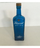 Empty Bluecoat American dry gin bottle blue embossed bottle artisan spirit  - $19.75