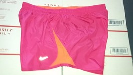 Nike TEMPO Women&#39;s Running Shorts Sz L PINK Design - $24.99