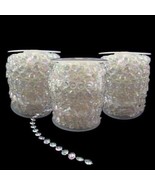 3 X 30M Iridescent Garland Diamond Beaded Strands Acrylic Crystal Weddin... - £30.26 GBP