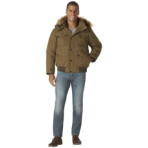 Rocawear Men&#39;s Big Hooded Bomber Jacket Taupe 5X #NPBJZ-P10 - £39.30 GBP