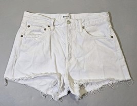 Agolde Shorts 26 White Parker Vintage Cut Off Distressed Button Fly A026... - €31,16 EUR