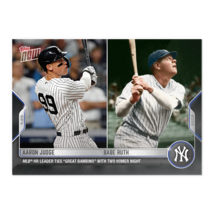 2022 TOPPS NOW #613 AARON JUDGE TIES BABE RUTH HR LEAD! NY NEW YORK YANKEES - £17.75 GBP