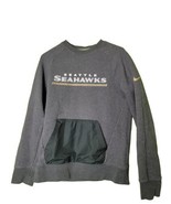 Seattle Seahawks Sweatshirt Nike Charcoal Gold Collection Hybrid Perform... - £23.07 GBP