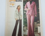 Vintage 1973 Simplicity Disegni 8540 Jiffyknits Giacca E Pantaloni Misur... - £9.84 GBP