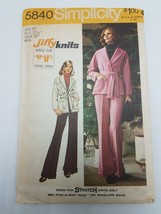 Vintage 1973 Simplicity Disegni 8540 Jiffyknits Giacca E Pantaloni Misura 10 - £9.78 GBP