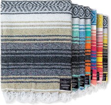 Authentic Mexican Blanket - Picnic Blanket, Handwoven Serape Blanket, Perfect As - £30.48 GBP