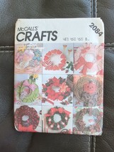 UNCUT Wreaths Holiday Christmas Crafts 2084 McCalls Sewing Pattern VTG W... - $10.44