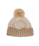 CEDARWOOD THREADS ~ Taupe &amp; White ~ Cuffed ~ Pom Pom ~ Beanie ~ Hat - $25.57 CAD