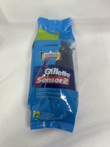 12 Pack of Gillette Sensor2 Disposable 2 Blade Razors With Lubrastrip An... - $6.99