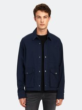 ATM Anthony Thomas Melillo Men&#39;s Stretch Cotton Utility Jacket Midnight Blue-XL - £63.70 GBP