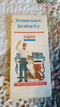 1977 EXXON OIL Road Map KENTUCKY TENNESSEE Nashville Lexington Louisvill... - $3.95