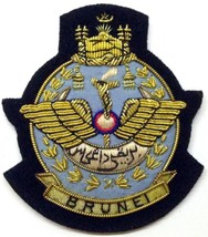 BRUNEI ROYAL AIR FORCE HAT CAP COMMODORE Bullion Badge - FREE SHIP IN USA - £15.75 GBP