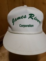 Vintage James River Corporation K-Brand Ivory/Green Strapback Baseball H... - £23.64 GBP