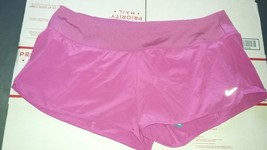 Nike TEMPO Women&#39;s Running Shorts Sz  L RIVAL STRETCH PINK Design - $24.99