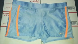 Nike TEMPO Women&#39;s Running Shorts Sz XL TEMPO BOY LIGHT BLUE Design - $24.99