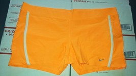Nike TEMPO Women&#39;s Running Shorts Sz XL TEMPO BOY ORANGE Design - $24.99