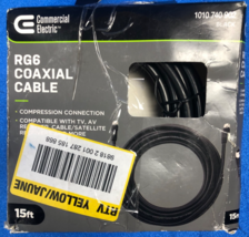 Commercial Electric 15 ft. RG6 Coaxial Cable - 18AWG - Black - New Open Box - $13.85