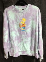 Bart Simpson Squishee Vintage Tie Dye Oversize Sweatshirt Size Medium VTG - £23.60 GBP