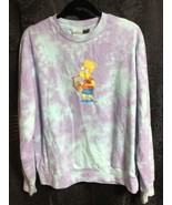 Bart Simpson Squishee Vintage Tie Dye Oversize Sweatshirt Size Medium VTG - $29.92