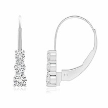 Authenticity Guarantee 
ANGARA Round Diamond Three Stone Leverback Earrings i... - £537.45 GBP