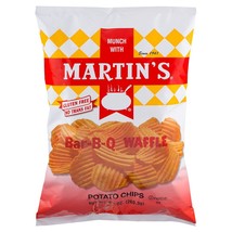 Martin&#39;s Bar-B-Q Waffle Potato Chips 9.5 Ounces (4 Bags) - £25.19 GBP