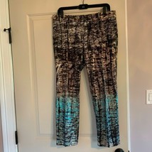  LES COPAINS Cotton Blend  Black, White, Blue  Brushstroke Pants SZ FR 4... - $64.35