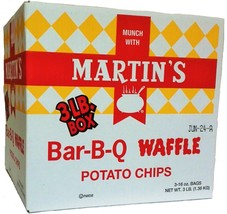 Martin&#39;s B-B-Q Waffle Potato Chips (3 LB Box) - £26.08 GBP