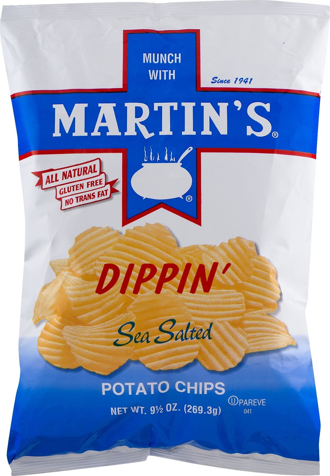 Primary image for Martin's Dippin' Sea Salted Potato Chips 9.5 Ounces (4 Bags)