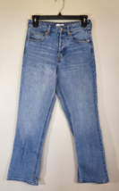 H&amp;M Blue Jeans Womens Size 4 Button Fly Mom High Waist Denim - $233.78 MXN