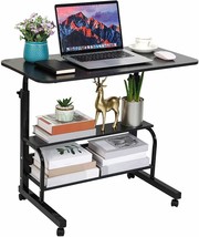 Black 31X15X7-Inch Corner Desk For Small Space Rolling Desk Mobile Computer Desk - £51.89 GBP