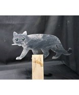 Antique Edwardian Black Cat Lawn Garden Bird/Rodent Scarer Glass MARBLE ... - $84.14