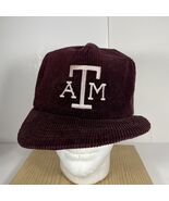 Vintage Texas A&amp;M  Corduroy  SnapBack Hat Made In USA - $90.36 CAD