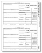 IRS Approved 1099-INT Copy B Tax Form - $14.50+