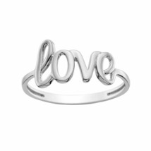 14k Weiß Vergoldet Sterling Silber Liebe Ring Für Damen Weihnachtsgeschenk - £24.65 GBP