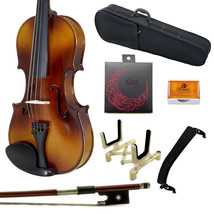 Paititi 3/4 Size Solid Wood Student Violin w Case Bow Rosin String Fingerchart - £70.88 GBP