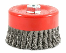 Forney 72756 Wire Cup Brush, Knotted with 5/8-Inch-11 Threaded Arbor, 6-Inch-... - £45.49 GBP