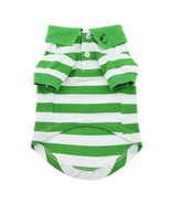 Striped Greenery and White 100% Cotton Polo Shirt -Sizes XS-3XL  - €17,15 EUR