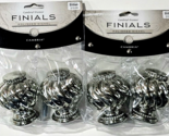 2 Pack Cambria Premier Finials Polished Nickel Use With Drapery Rods &amp; H... - $25.73