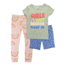 allbrand365 designer Girls Or Boys 3 Piece Cotton Pajama Set, 5, Multicolor - £21.18 GBP