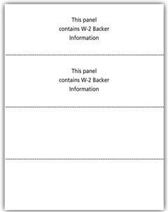 IRS Approved Blank Laser Paper W2 4up Horiz Format - $12.00 - $30.50