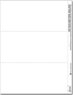3-up Condensed Blank Laser No Back Instructions - $12.00+