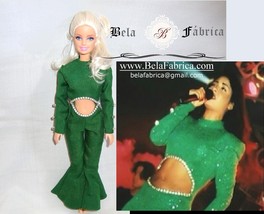 Custom, Miniature Replica, Selena Quintanilla, Celebrity Dress, Green Outfit,... - £55.94 GBP