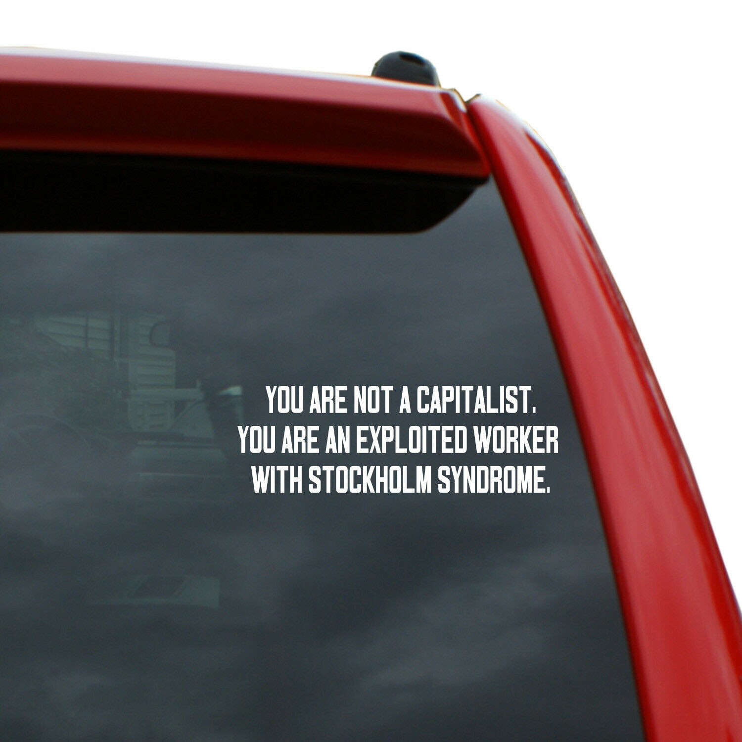 Capitalist / Exploited Worker Vinyl Decal Sticker | 6" x 2.5