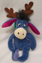 Walt Disney Winnie The Pooh Eeyore With Antlers 10&quot; Bean Bag Stuffed Animal Toy - £13.06 GBP