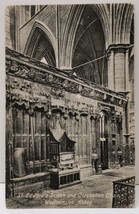 St. Edward&#39;s Screen and Coronation Chair Westminster Abbey Postcard A7 - $3.95