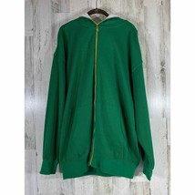 PJ Mark Mens Hoodie Jacket Green Waffle Knit Zipper Size 2XL - $17.31