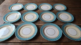 Set of 12 Aynsley Aqua Blue 7611 Bread and Butter Plate 6.25&quot; - £270.90 GBP