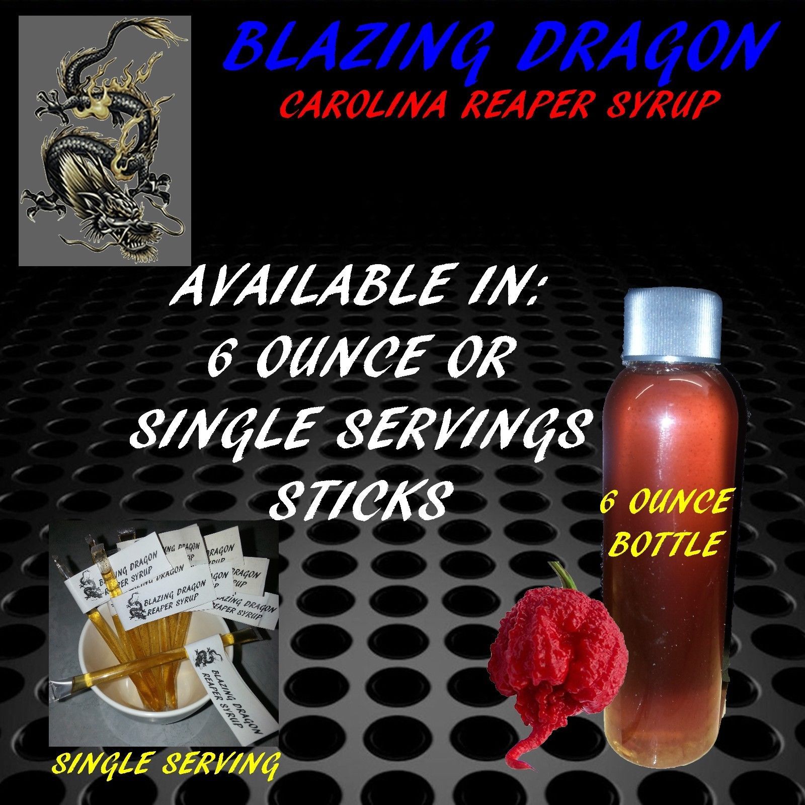 Primary image for Carolina Reaper Syrup XXX HOT! Perfect for your everyday heat source! NUCLEAR!