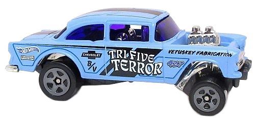 Hot Wheels - '55 Chevy Bel Air Gasser: HW Gassers #1/5 - #110/250 *Blue / Loose*